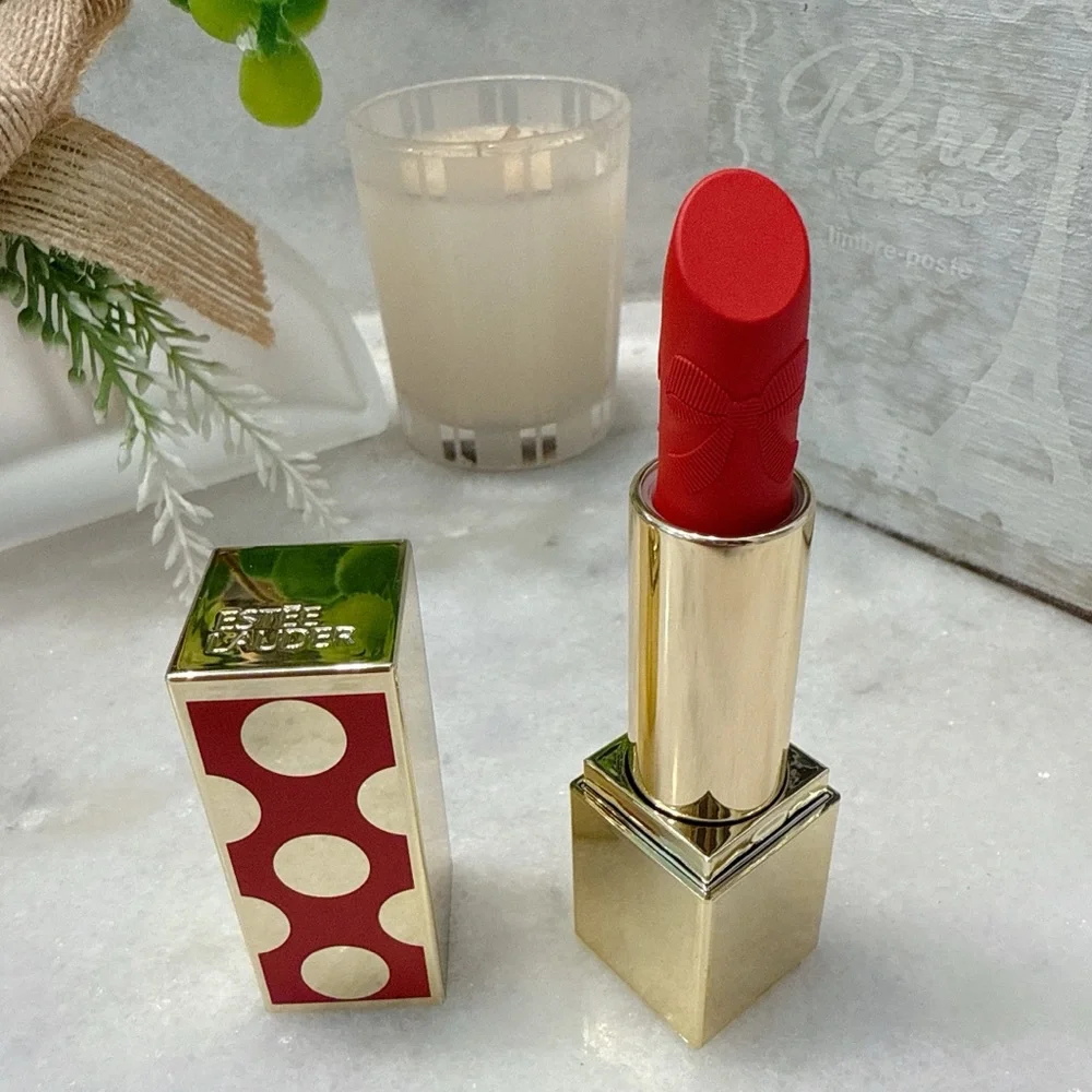 NEW! Limited Edition Estee Lauder Pure Color Creme Lipstick- Red Ribbon